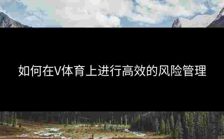 如何在V体育上进行高效的风险管理