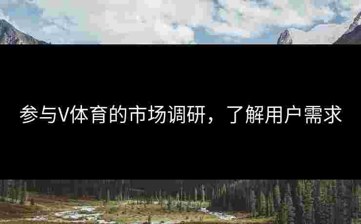 参与V体育的市场调研，了解用户需求